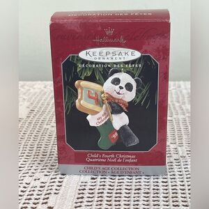 Hallmark Keepsake Child’s Age Collection Fourth Christmas Bear Ornament 1994